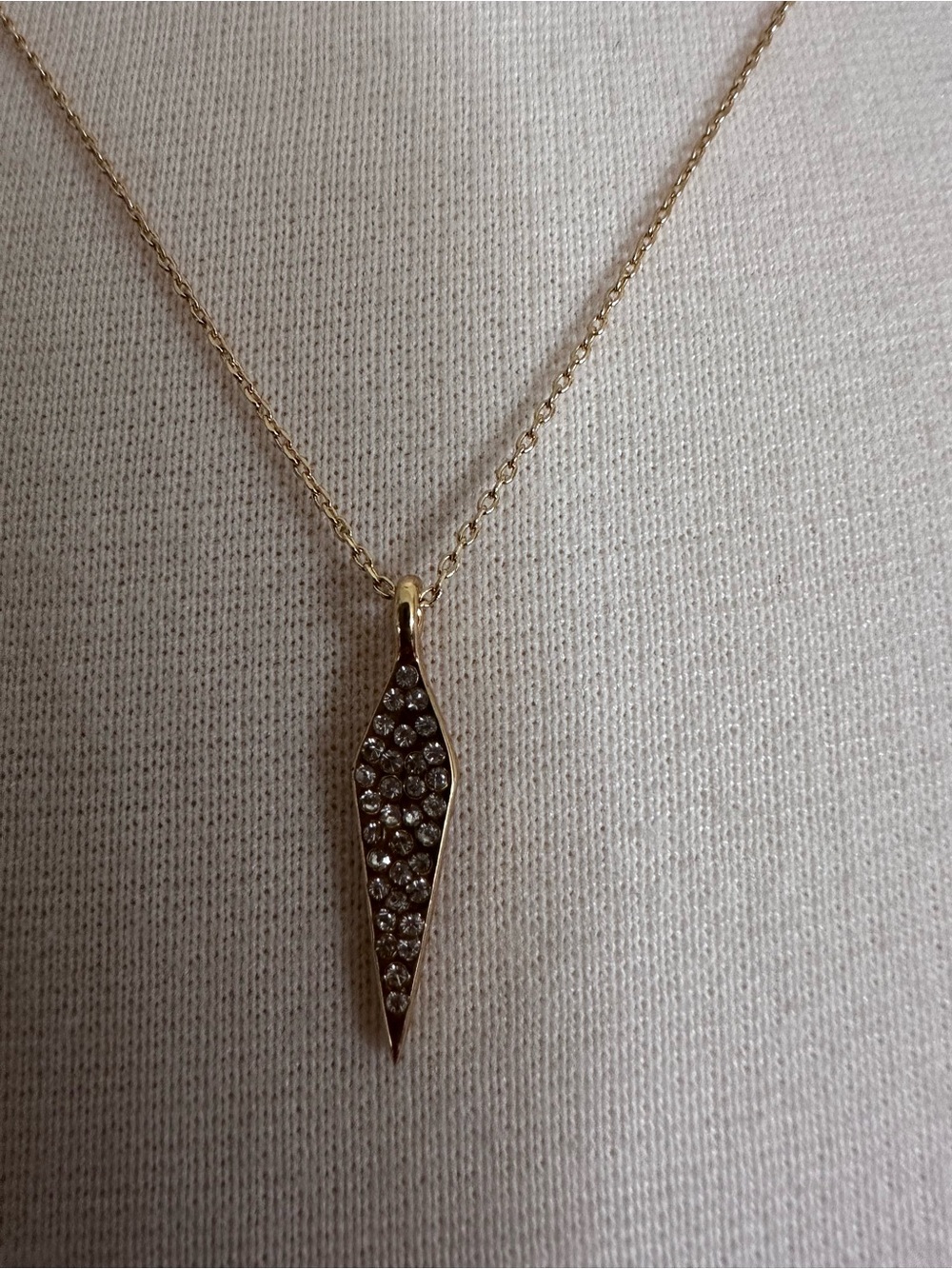 Uncommon James 14K Gold Plated Straight To The Point Dainty Pave Necklace NWTs - Picture 4 of 14
